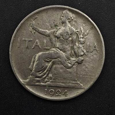 【淘币小摊】实时拍第八百四十八拍   散币银币场   满百包邮可预留二周 每周一统一发货   - 意大利1924年1里拉