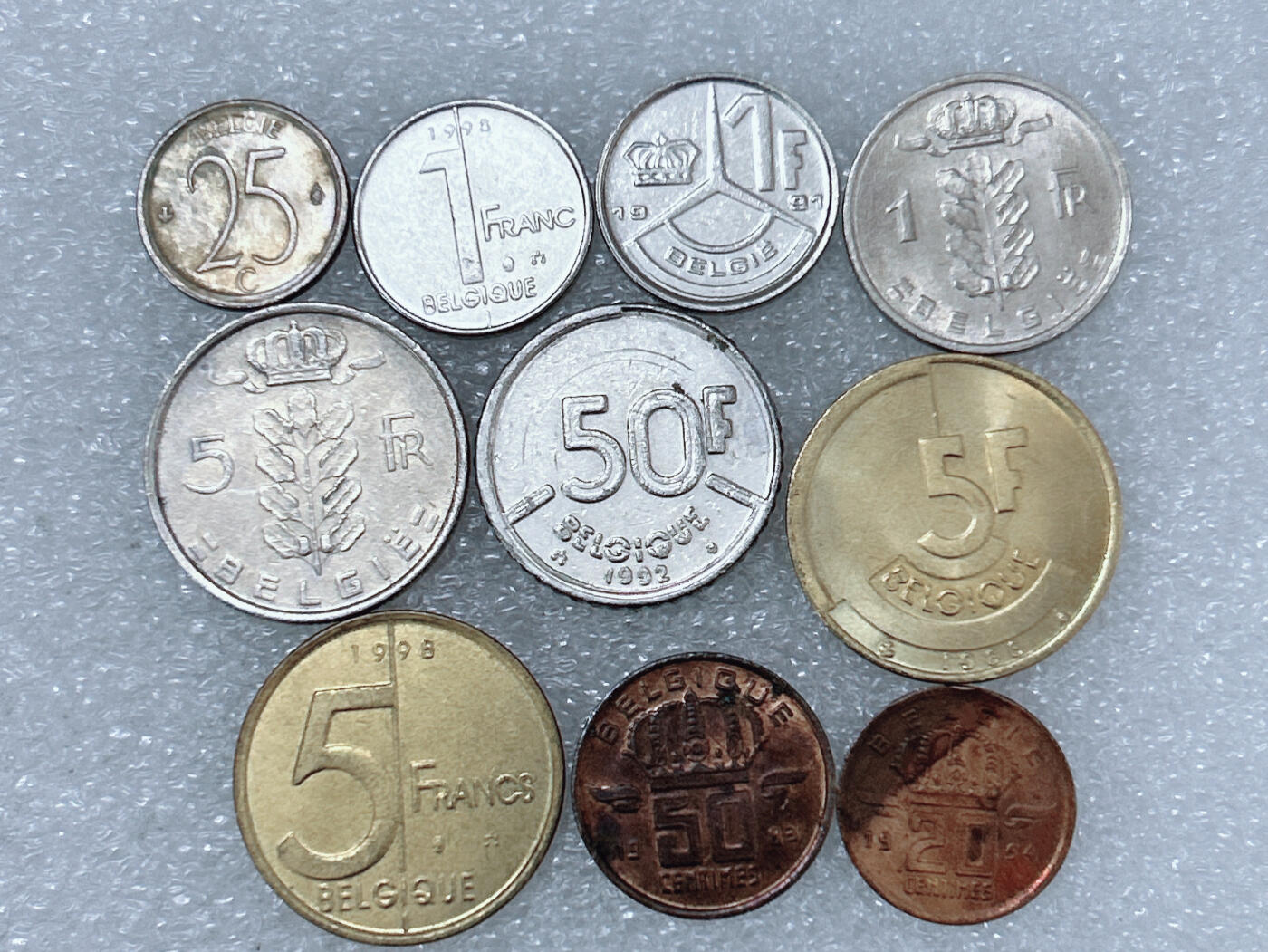 第一海外回流一元起拍收藏 散集专场  第290期 比利时硬币 10枚