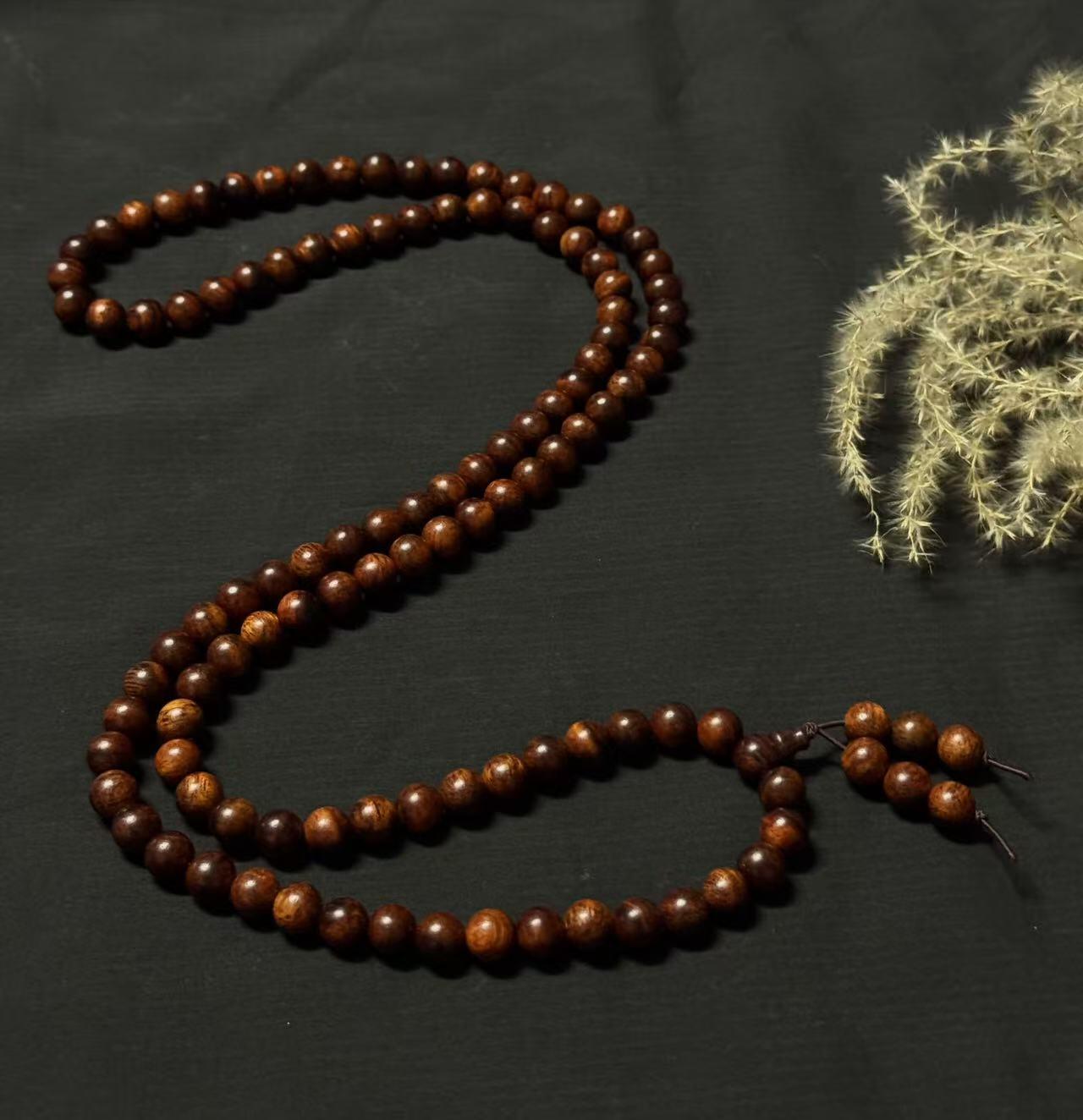 零元拍：海南黄花梨 108/8.3 长串佛珠