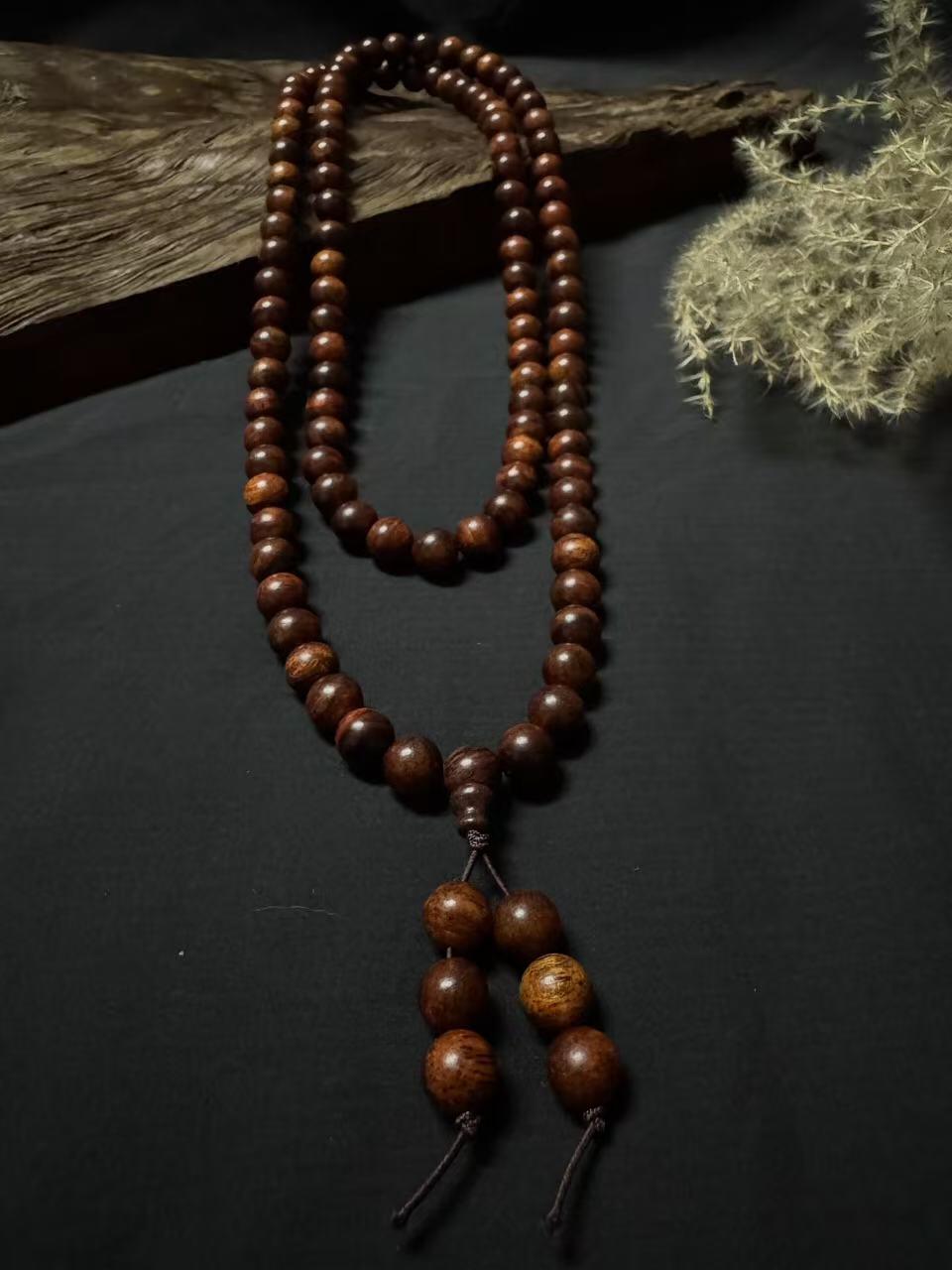 零元拍：海南黄花梨 108/8.3 长串佛珠