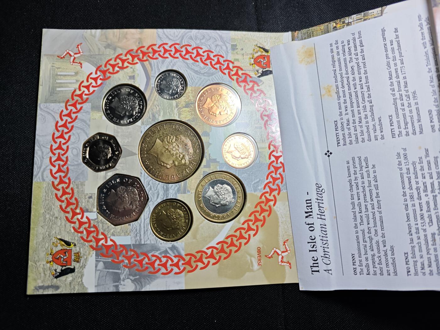 KK钱币收藏小铺  第400期  百期特拍（四拍之四）2月预留时间 周末发货  2003马恩岛大小面值清年一套 含少见马恩岛5镑