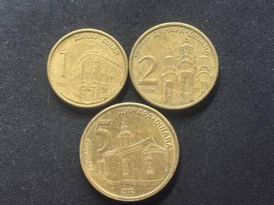 邮泉阁限时拍卖第三十九场 欧洲专场（硬币在国外。请付邮费6元。） - 塞尔维亚3枚