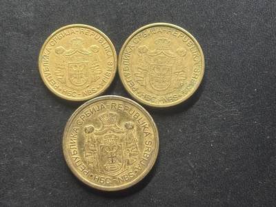 邮泉阁限时拍卖第三十九场 欧洲专场（硬币在国外。请付邮费6元。） 塞尔维亚3枚