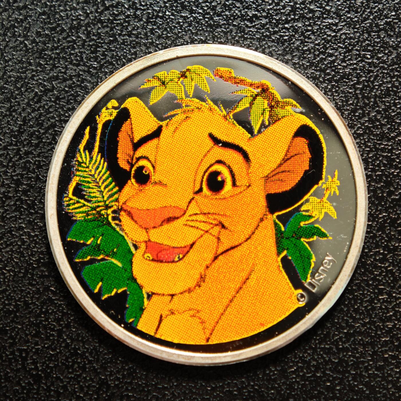 【德藏】世界币章拍卖第161期 现代 迪士尼经典动画狮子王彩色精制纪念银章 999银 直径约：30mm；重约：8.5g