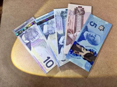 【Blue Auction】世界纸币精拍第774期——18级TOP拍卖/信誉/品质/专业/高效💫 - 【一组5张】加拿大 不同版本2-10元 全新UNC