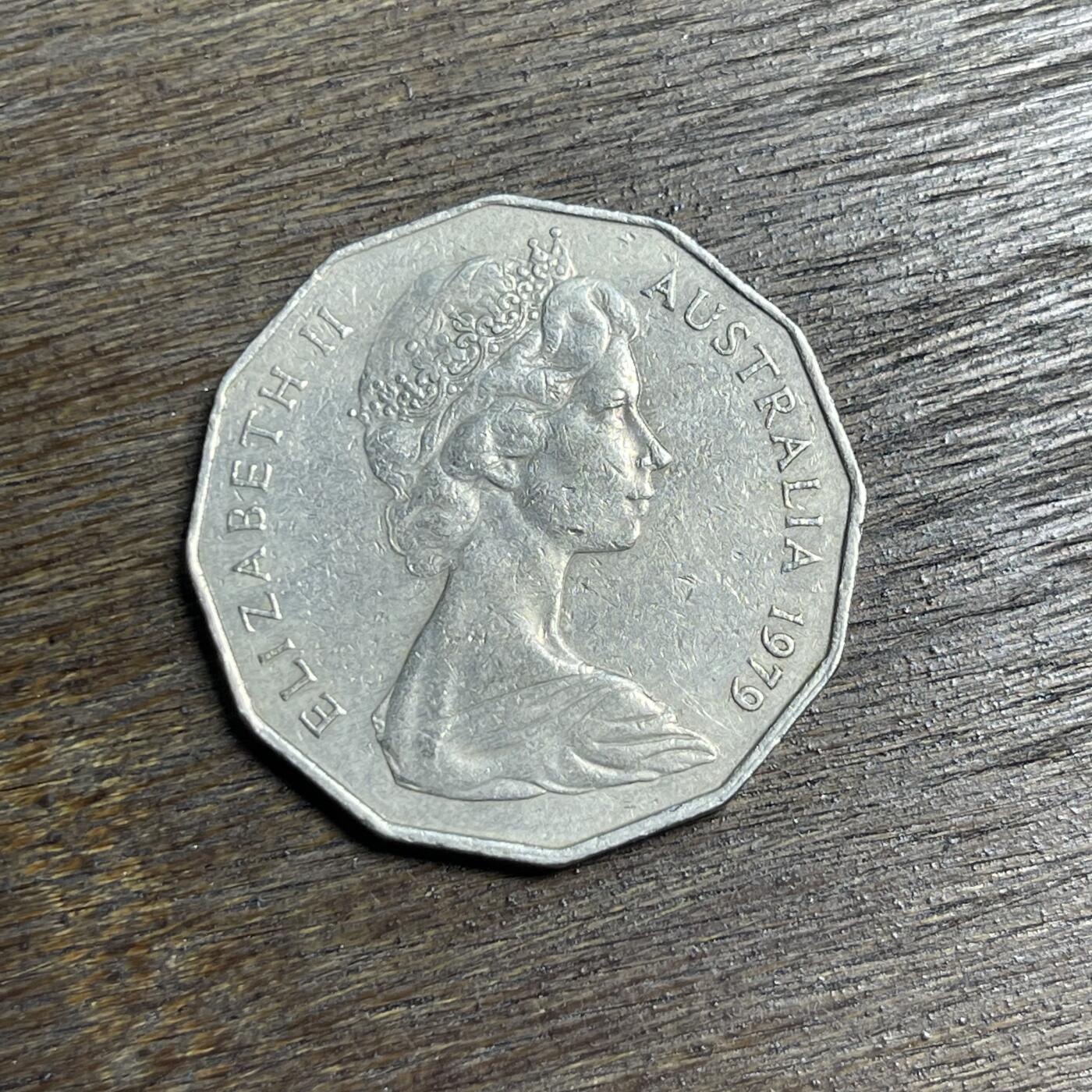 【铜匠收藏】★第137场★散币场。不寄存，30包邮。不满30元，支付5元运费。《接受代拍 代送NGC评级》 86【无寄存】1976 澳大利亚 50分 镍币