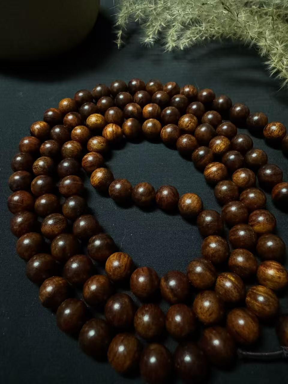 零元拍：海南黄花梨 108/8.3 长串佛珠