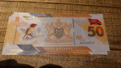 【新年七拍】世界钱币～微拍第228期暨2026年第7期  中小单价原刀卖剩号码精选部分 - 2020年特立尼达和和多巴哥50元 全新绝品无47尾号696