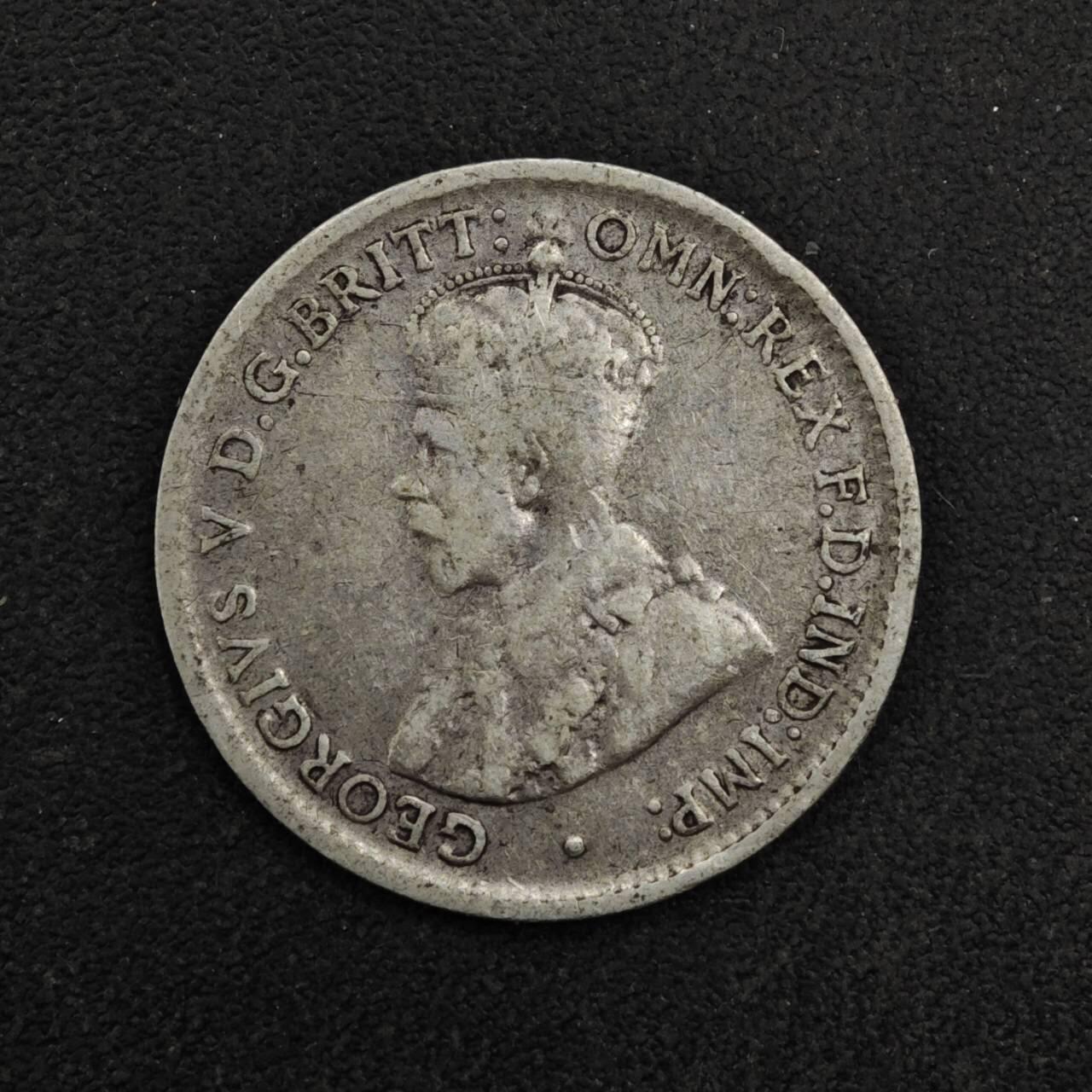 【淘币小摊】实时拍第八百四十八拍   散币银币场   满百包邮可预留二周 每周一统一发货   澳大利亚1918年乔治五世3便士银币