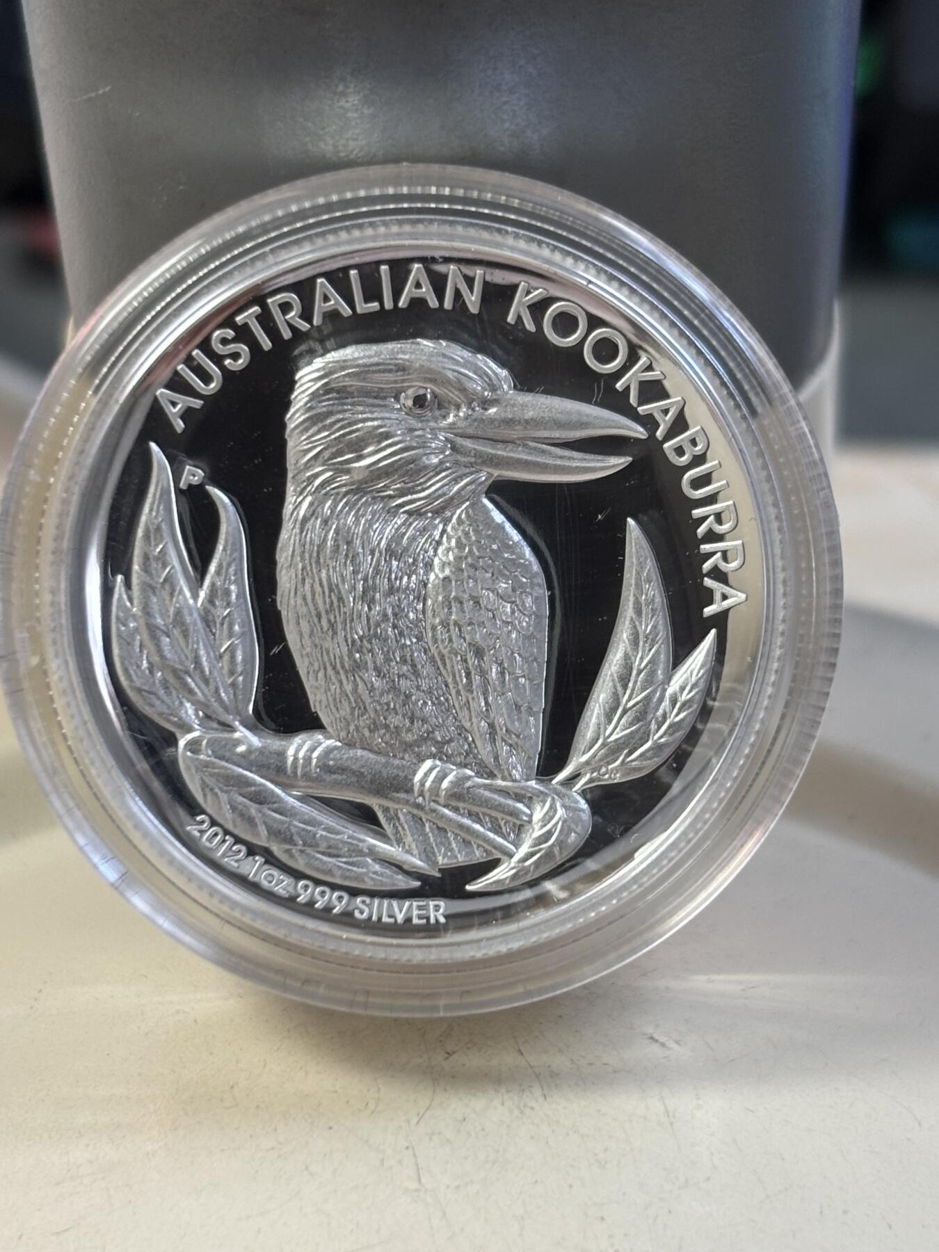 第187期拍卖 澳大利亚2012年翠鸟高浮雕加厚1盎司精制纪念银币，999银