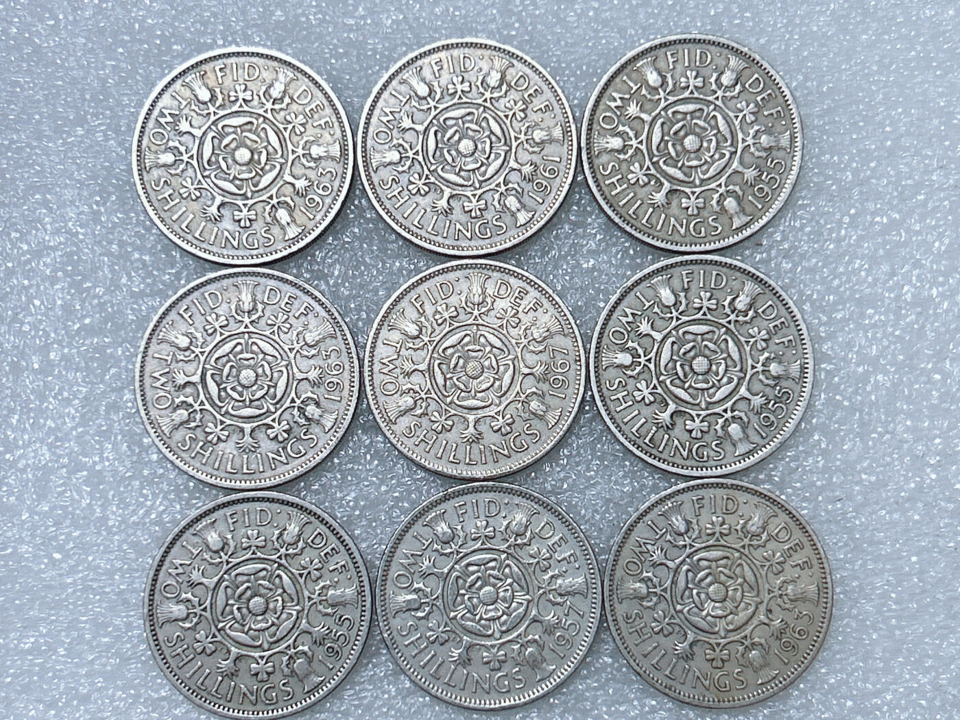 第一海外回流一元起拍收藏 散集专场  第290期 英国2先令硬币 9枚