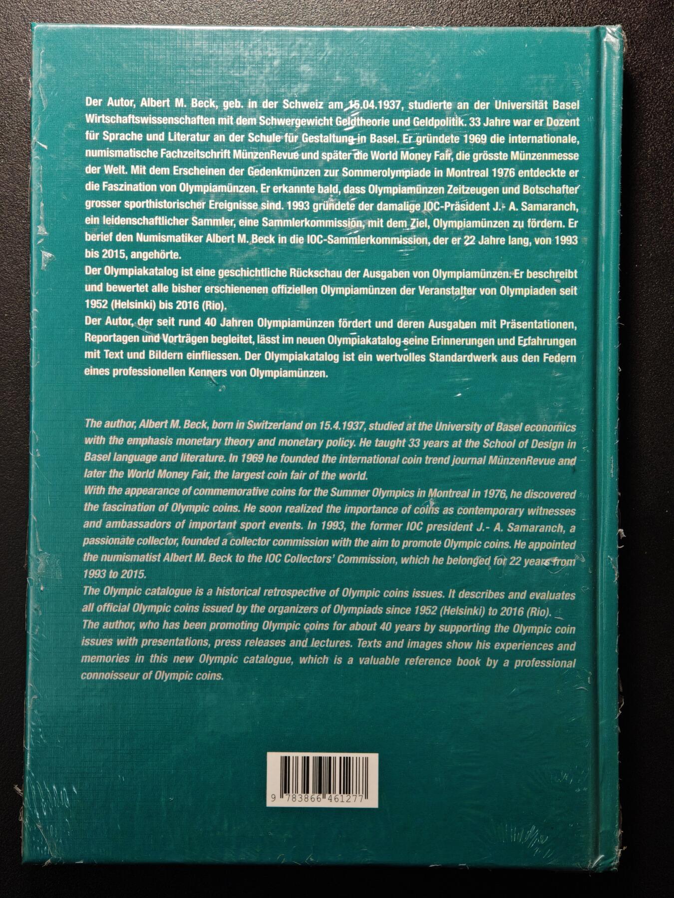 【德藏】世界币章拍卖第161期 全新未拆封 巴滕贝格 1952-2016年 奥运会钱币目录及赏析 全彩铜板纸印刷 全书约190页