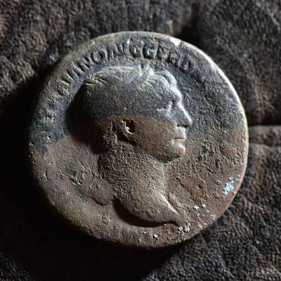 【良泉】【春节前最后一场】2月5日晚19.30点开拍！208组，本场结束后预存钱币的朋友请告知，将连同本场拍品一起邮寄，预祝诸位春节愉快！ - 10.99克，公元106年【古罗马】五贤帝——图拉真，发行“征服达契亚”大铜币