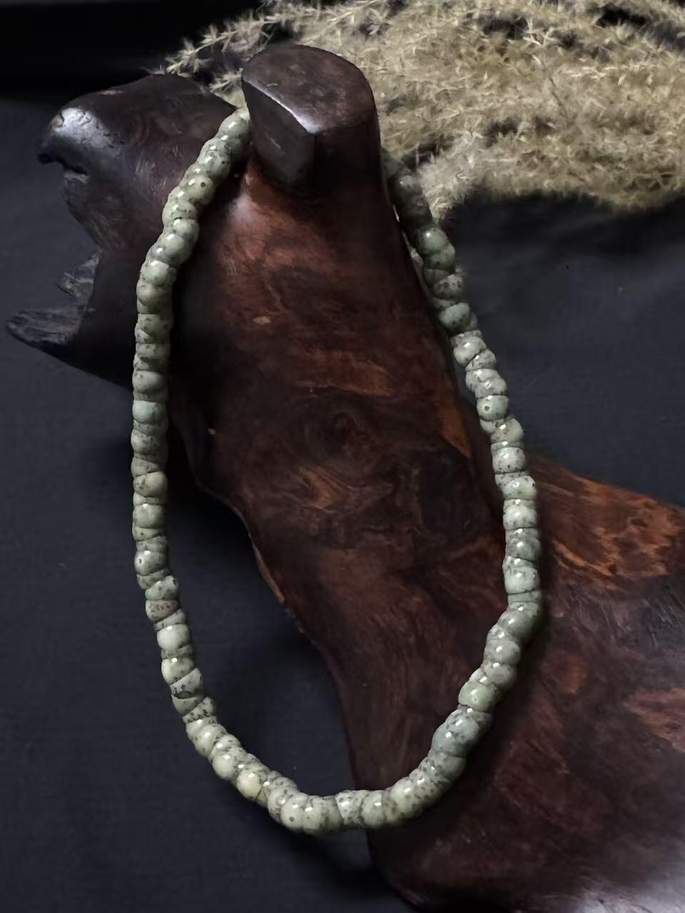 零元拍：超润超可爱绿幽灵原生态星月菩提 石玉小肠6MM