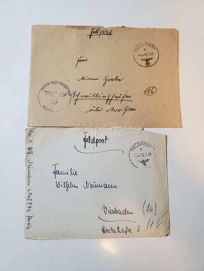 韵星假日拍卖第三十六期 -- Rimey Holidays Auction 36 - nazi德国战地军邮邮封两张