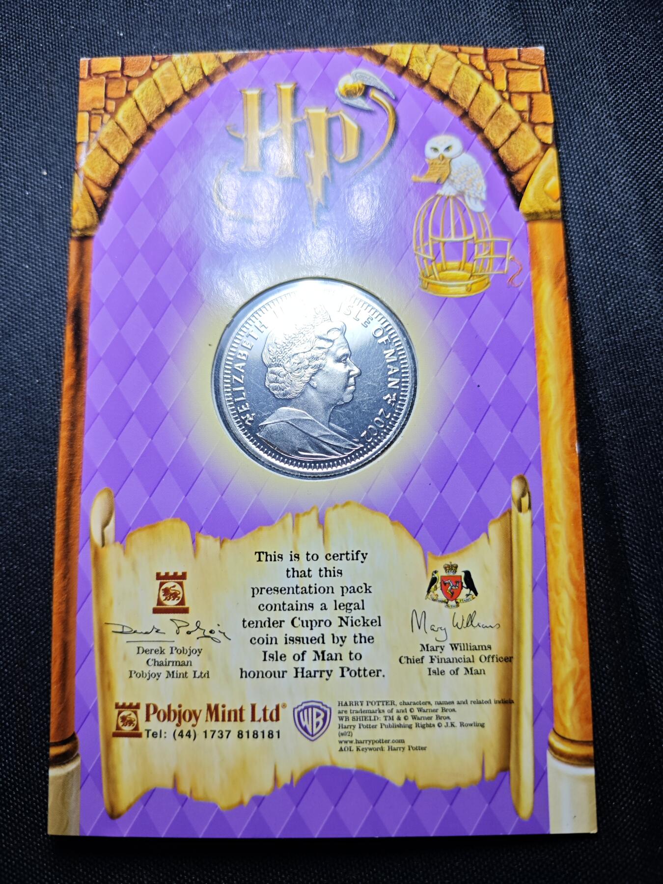 KK钱币收藏小铺  第400期  百期特拍（四拍之四）2月预留时间 周末发货 2002 马恩岛1克朗纪念币 哈利波特系列纪念币 卡册