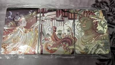 满200包邮！！龙虎卡牌-七二场（满200元包邮，无佣金，每周六结拍，欢迎送拍） - 【原膜】粗闪3张 可可瑞听 梦回大唐三拼