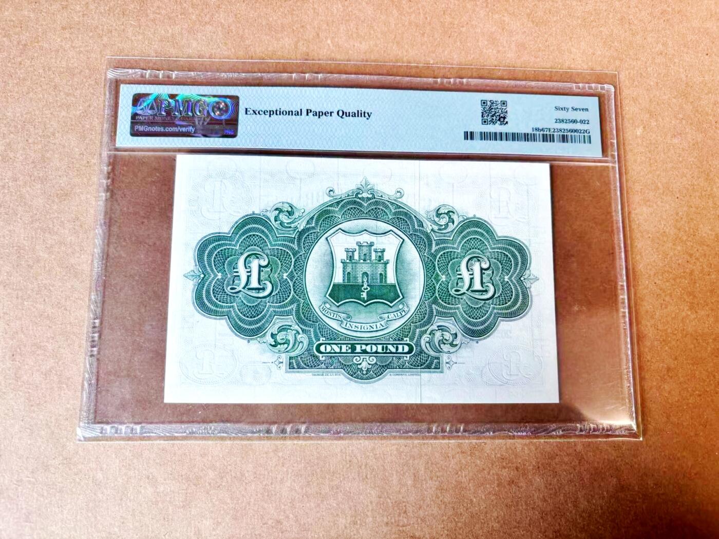 【Blue Auction】世界纸币精拍第774期——18级TOP拍卖/信誉/品质/专业/高效💫 【亚军分 无47尾88】直布罗陀1971年1镑 海格力斯之柱 PMG67EPQ