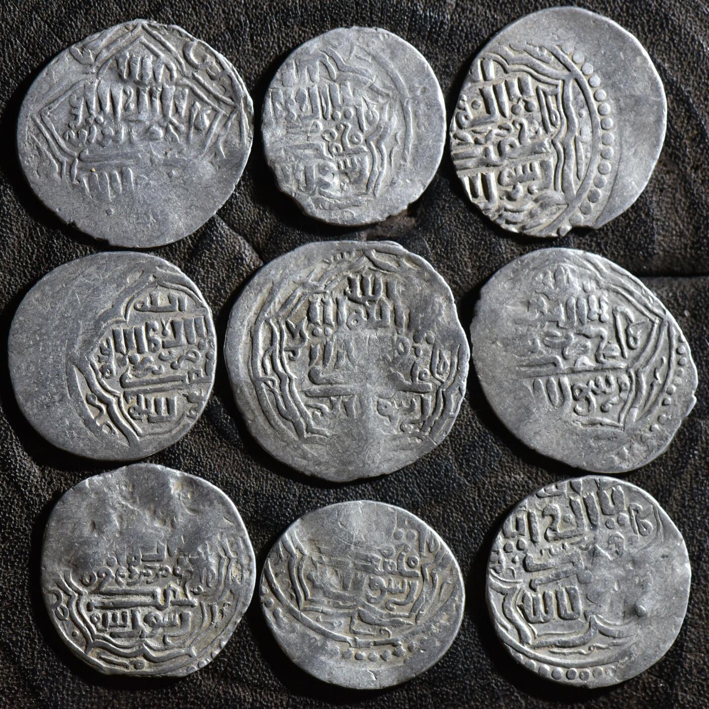 【良泉】【春节前最后一场】2月5日晚19.30点开拍！208组，本场结束后预存钱币的朋友请告知，将连同本场拍品一起邮寄，预祝诸位春节愉快！ 公元1295-1304年【蒙古】伊尔汗国，合赞汗“三体文”银币一组，总重19.5克