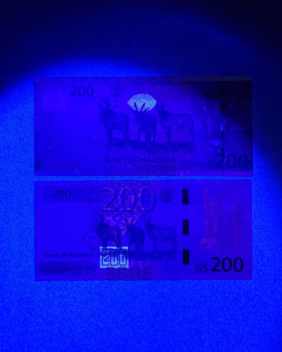 【Blue Auction】世界纸币精拍第774期——18级TOP拍卖/信誉/品质/专业/高效💫 【一组2张不同版本豹子号 含无47】纳米比亚 2022-25年200元 全新UNC