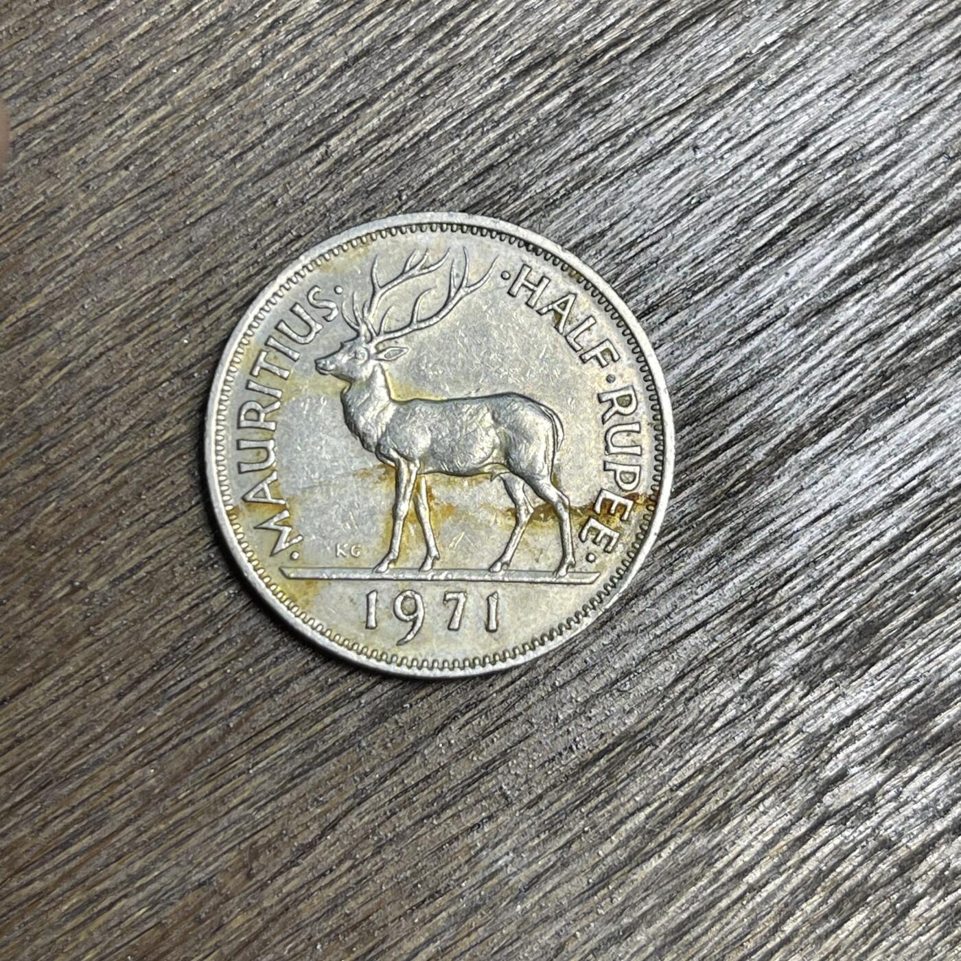 【铜匠收藏】★第137场★散币场。不寄存，30包邮。不满30元，支付5元运费。《接受代拍 代送NGC评级》 100【无寄存】1971 毛里求斯 女王 半便士 镍币