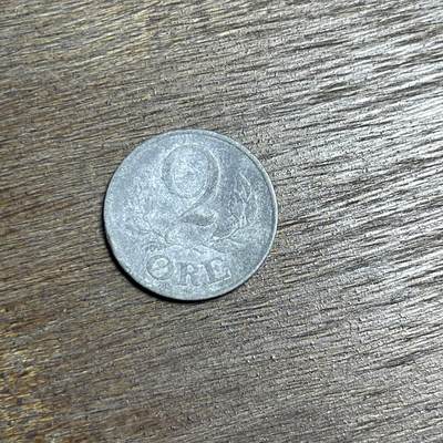 【铜匠收藏】★第137场★散币场。不寄存，30包邮。不满30元，支付5元运费。《接受代拍 代送NGC评级》 - 100【无寄存】1944 德占 丹麦 2欧尔 锌币