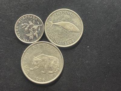 邮泉阁限时拍卖第三十九场 欧洲专场（硬币在国外。请付邮费6元。） - 克罗地亚3枚双年