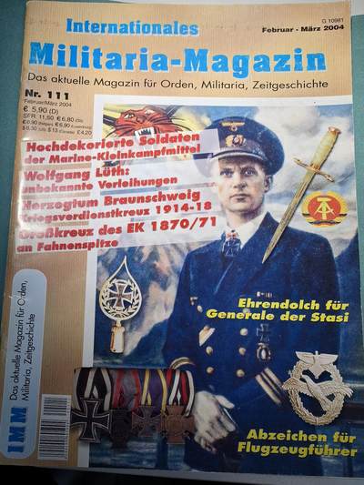 盛世勋华——号角文化勋章邮票专场拍卖第298期 - 德国出版 Militaria-Magazin杂志 2004年2/3月刊总第111期 58页