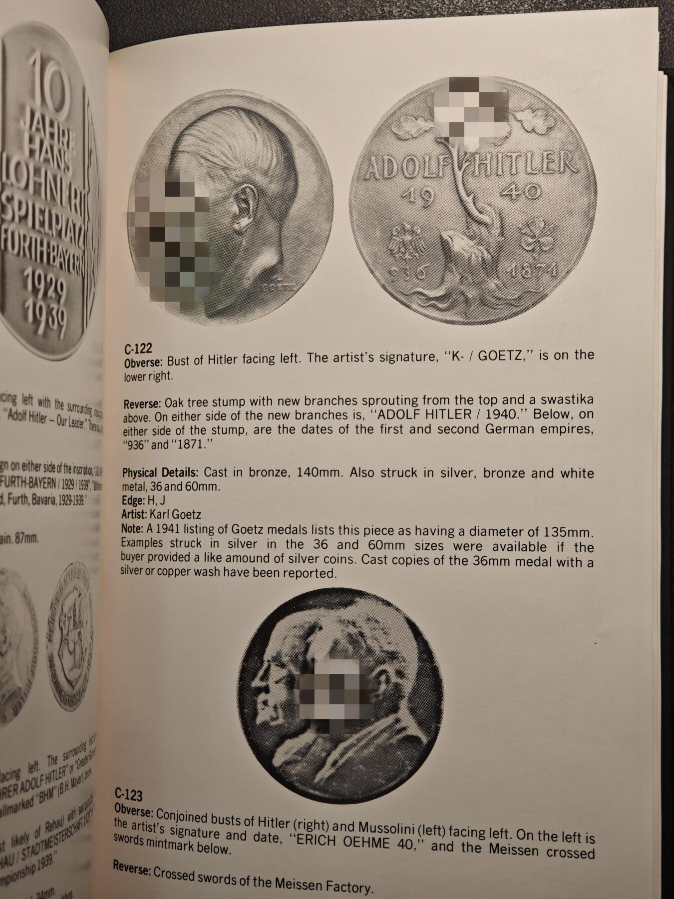 【德藏】世界币章拍卖第161期 98新 德国民族社会主义工人党党首币章目录 全书约160页 布面硬壳精装 绝版目录 PCGS评级参考目录