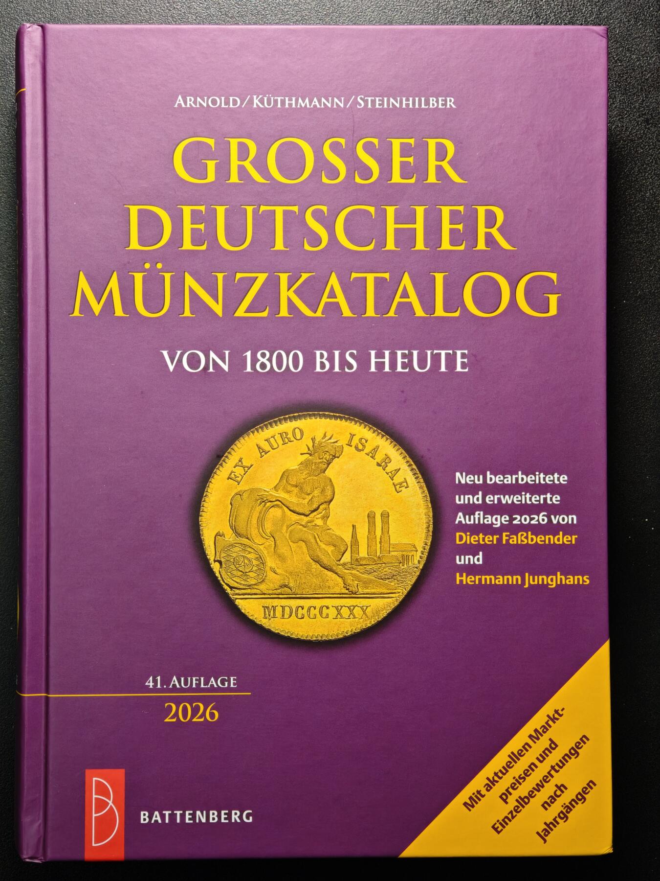 【德藏】世界币章拍卖第161期 全新 2026最新版 德国德国巴滕贝格大目录 1800年-至今 硬壳精装 铜板纸印刷 全书约736页
