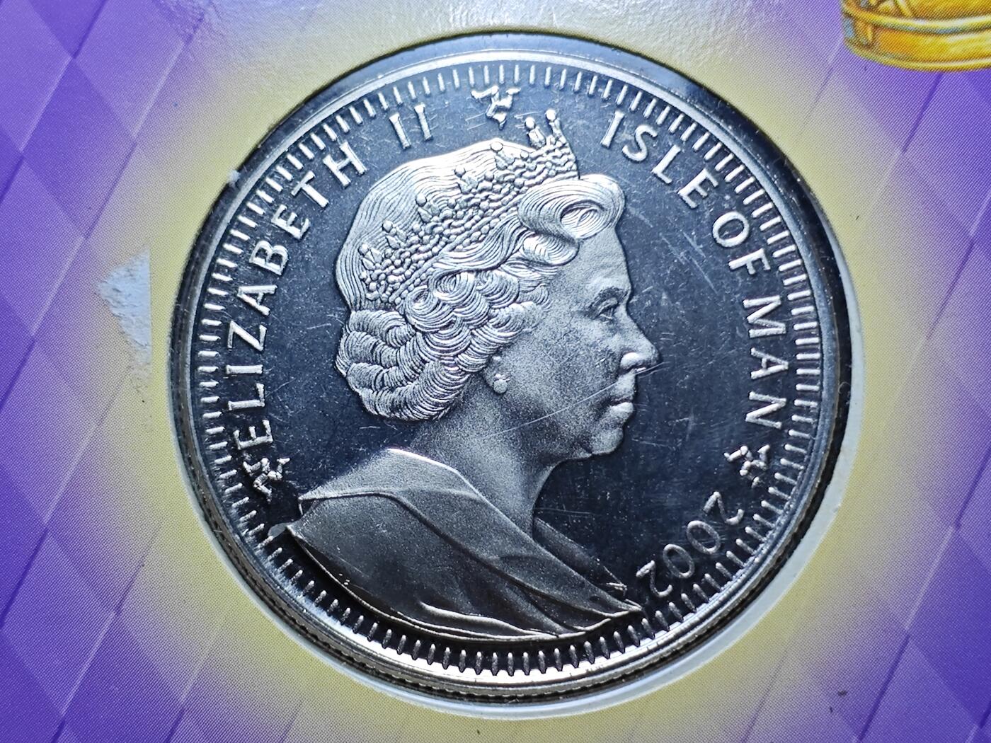 KK钱币收藏小铺  第400期  百期特拍（四拍之四）2月预留时间 周末发货  2002马恩岛1克朗卡册 哈利波特系列克朗币 乘飞车来到地洞纪念 