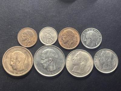 邮泉阁限时拍卖第三十九场 欧洲专场（硬币在国外。请付邮费6元。） 比利时博杜安国王荷兰文版8枚