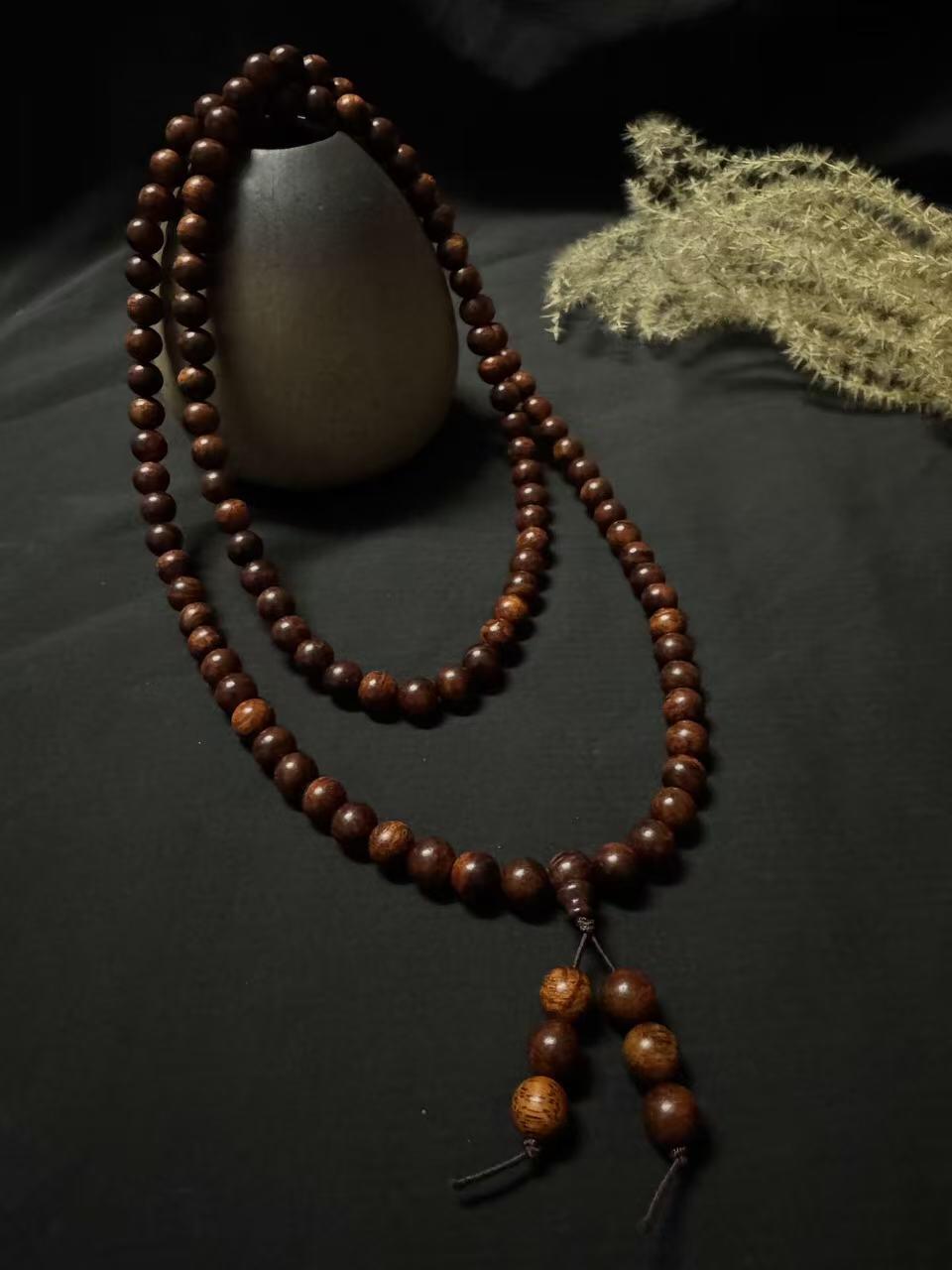 零元拍：海南黄花梨 108/8.3 长串佛珠