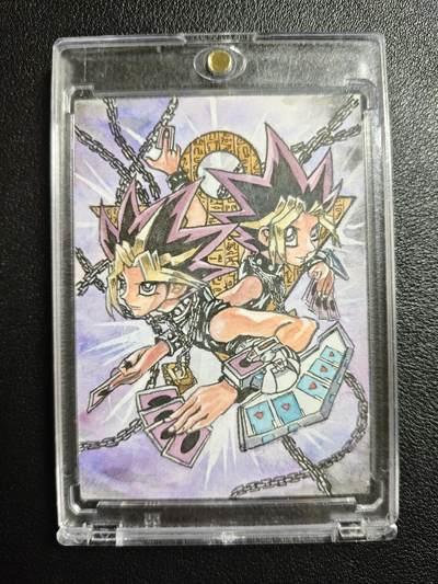 天玑星卡拍第159期《1.12周一截拍》持续收拍收评中 满赠卡需备注 - 【手绘卡】夜言 游戏王 武藤游戏 1of1 手绘卡