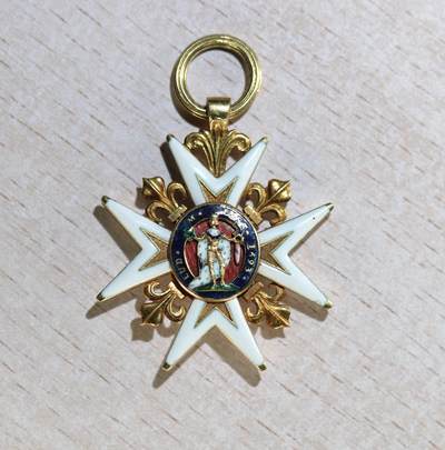 大猫徽章拍卖 第286期 骑士级圣路易王家军事勋章 1693年4月5日设立 金质