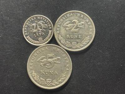 邮泉阁限时拍卖第三十九场 欧洲专场（硬币在国外。请付邮费6元。） 克罗地亚3枚双年