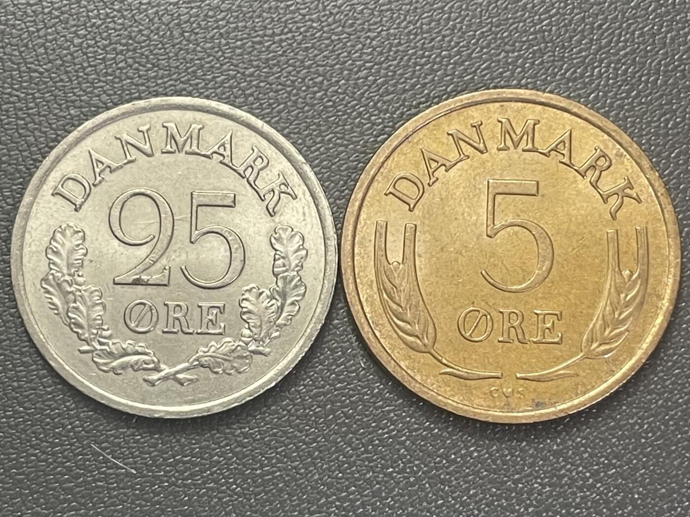 回流0110 丹麦5、20欧儿两枚