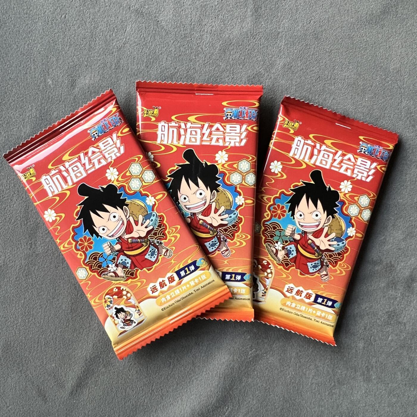 锦色铺子的潮玩拍第七期 卡游 航海绘影 远航版 第1弹 立牌+卡 各1 3款不重复