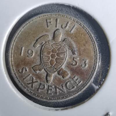 沼泽如烟--第957场 - 斐济1953年6便士伊二首年