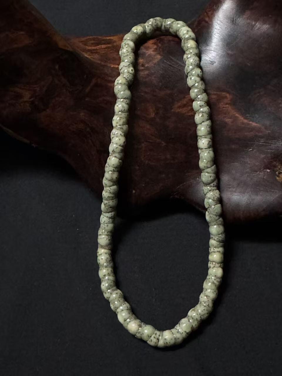 零元拍：超润超可爱绿幽灵原生态星月菩提 石玉小肠6MM