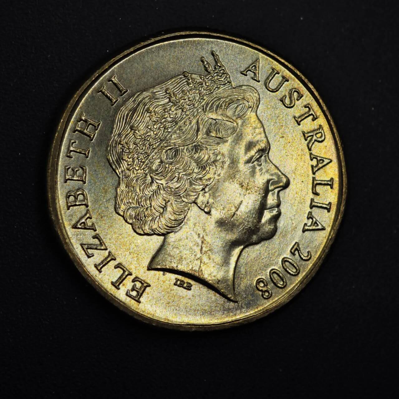 【淘币小摊】实时拍第八百四十八拍   散币银币场   满百包邮可预留二周 每周一统一发货   澳大利亚2008年1元纪念币