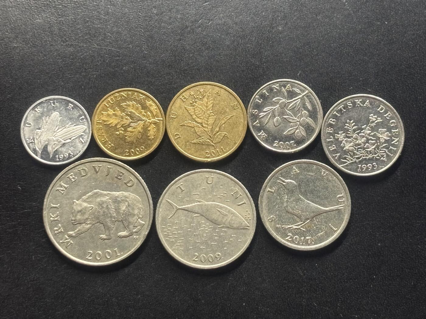 邮泉阁限时拍卖第三十九场 欧洲专场（硬币在国外。请付邮费6元。） 克罗地亚8枚单年