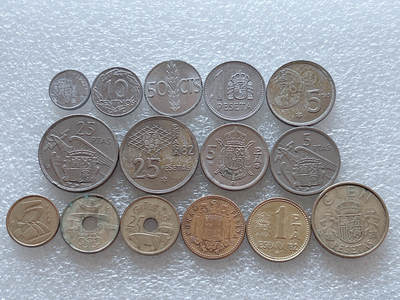 第一海外回流一元起拍收藏 散集专场  第290期 - 西班牙硬币 15枚 无重复