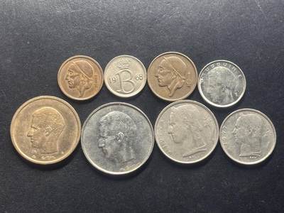 邮泉阁限时拍卖第三十九场 欧洲专场（硬币在国外。请付邮费6元。） 比利时博杜安国王8枚法文版