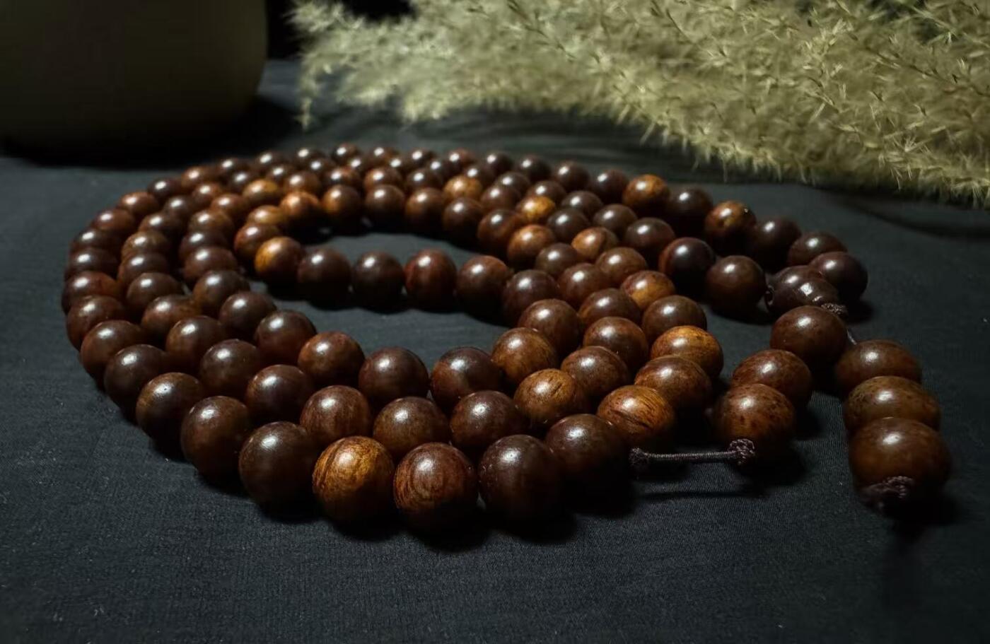 零元拍：海南黄花梨 108/8.3 长串佛珠