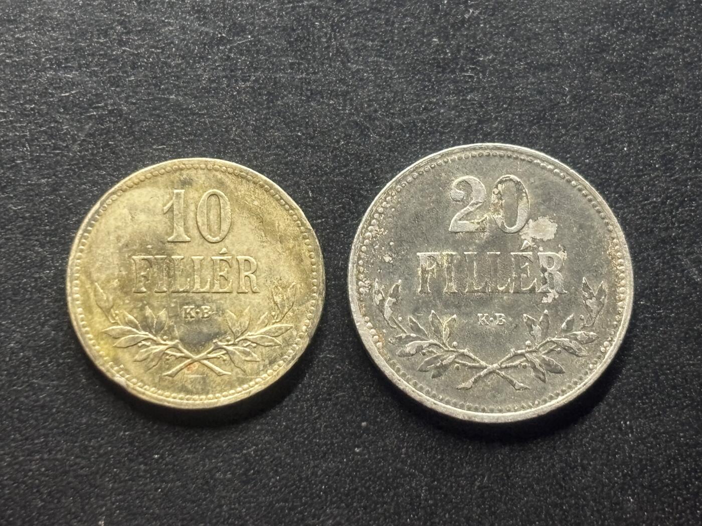 邮泉阁限时拍卖第三十九场 欧洲专场（硬币在国外。请付邮费6元。） 奥匈帝国皇冠1915-1916年2枚