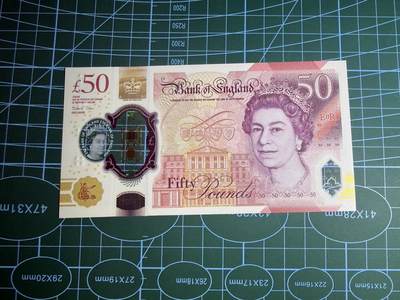 【炜奕收藏】，第五十六期，大不列颠专场 - 英国G序列50镑，UNC-品相，AA01首发冠