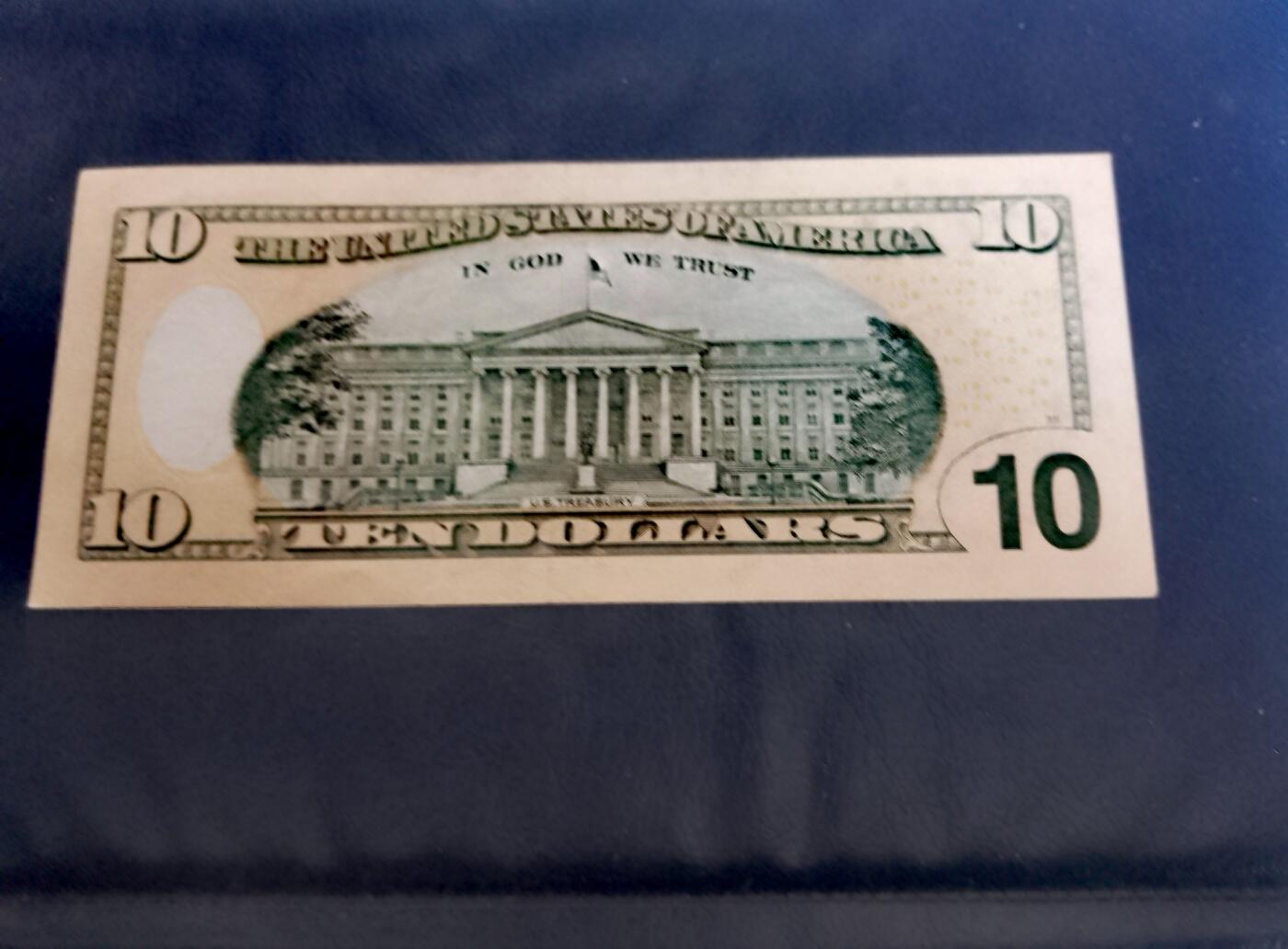 全新美国2009年10美元靓品纸币