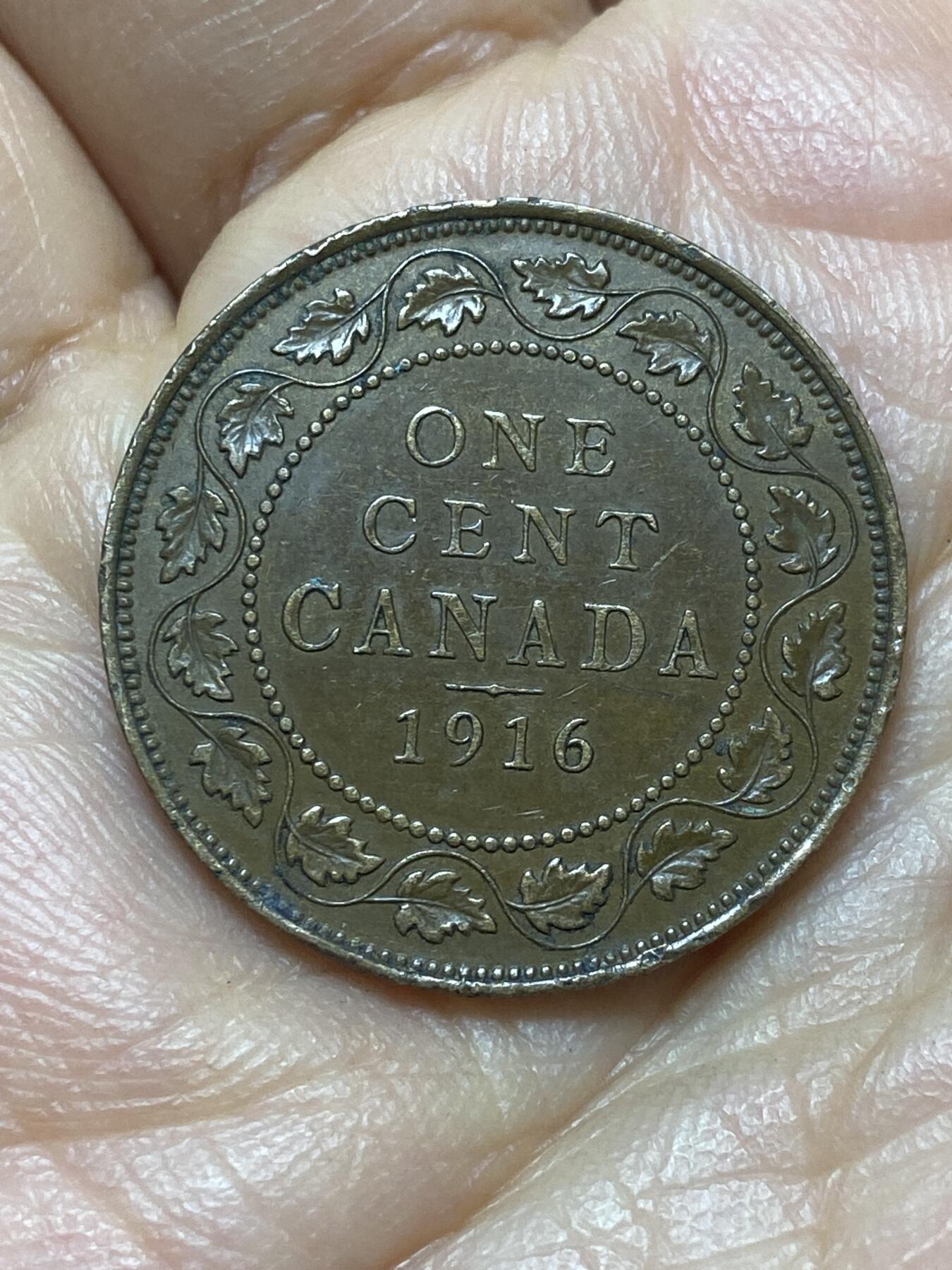 2026年第六场(总第一百七十五场）外国好品散币场(免佣金) 好品–加拿大🇨🇦1916年1分(乔治五世第二版)