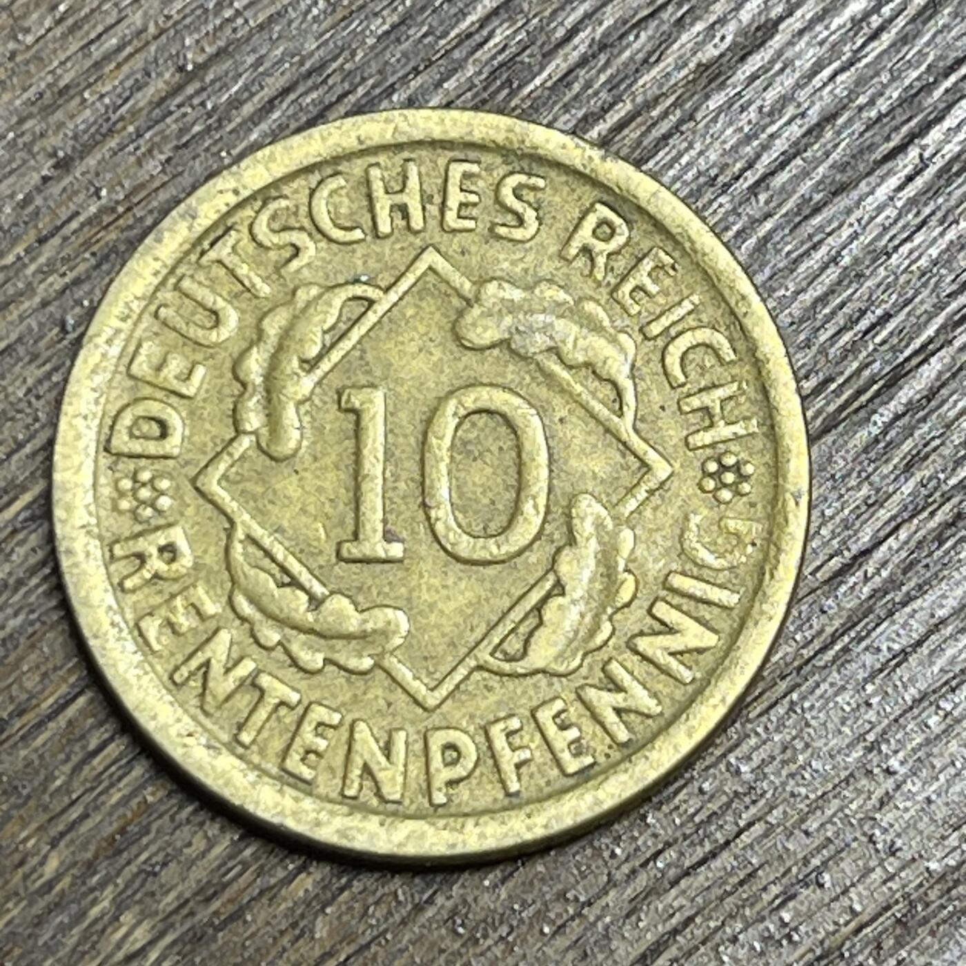 【铜匠收藏】★第138场★散币场。不寄存，30包邮。不满30元，支付5元运费。《接受代拍 代送NGC评级》 2【无寄存】1924 德国魏玛 1 芬尼 铜币